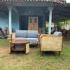 Kursi Sofa Tamu Retro Exclusive Kayu Jati Kombinasi Rotan