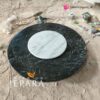 Meja Makan Stainless Marble Circle 4 Kursi Interior Jepara