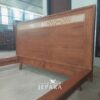 Dipan Rangka Tempat Tidur Kayu Jati Mix Rotan Alami