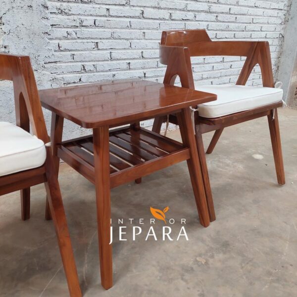 Kursi Teras Minimalis Bahan Kayu Jati