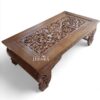 Meja Tamu Kayu Jati Ukiran Motif Etnik Madura