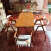 Meja Makan Nagasaki 6 Kursi Kayu Jati Jepara