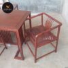 Meja Makan Barbeque Kayu Jati Model Garden Chinese