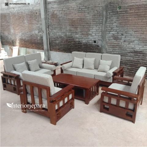 Kursi Tamu Kayu Jati Minimalis Modern – Interior Jepara