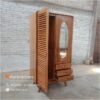 Lemari Pakaian Anak Model Retro 2 Pintu Kayu Jati