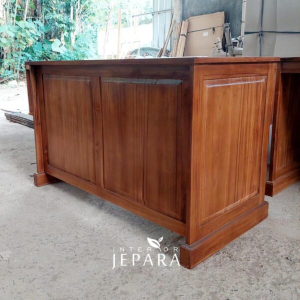 Meja Kantor Minimalis Bahan Kayu Jati