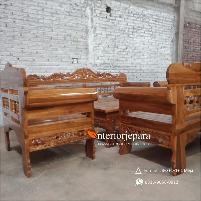 Kursi Tamu Kayu Jati Jepara Ukiran Klasik - Interior Jepara