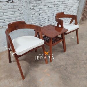 Kursi Teras Minimalis Bahan Kayu Jati