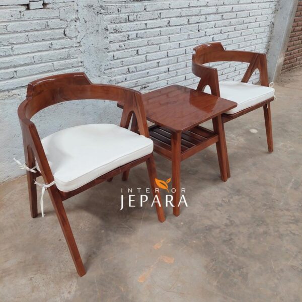 Kursi Teras Minimalis Bahan Kayu Jati