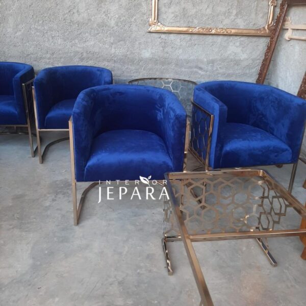 Kursi Tamu Sofa Stainless Steel Modern Living