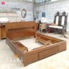 Dipan Tempat Tidur 3 Laci Kayu Jati Minimalis