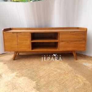 Meja TV Retro Klasik Bahan Kayu Jati - Interior Jepara